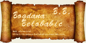 Bogdana Belobabić vizit kartica